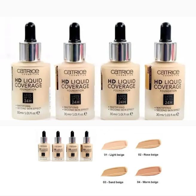 Kem nền kiềm dầu che phủ tốt Catrice HD 24h Liquid Coverage Foundation 30ml | Wings shop