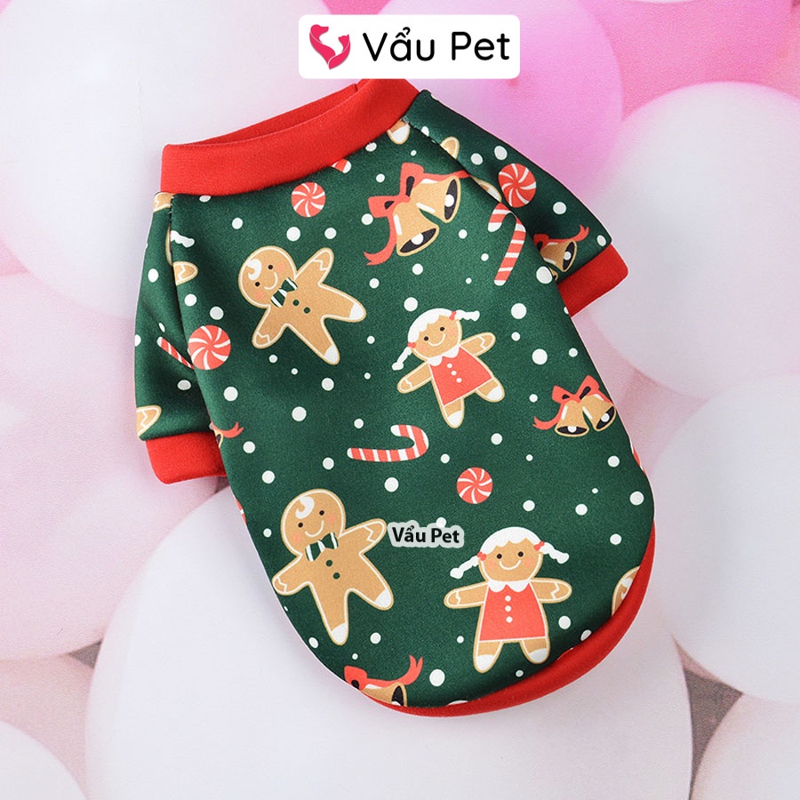 Áo Cho Chó Mèo Áo Nỉ Giáng Sinh Noel - Quần Áo Cho Chó Mèo Thú Cưng Vẩu Pet Shop