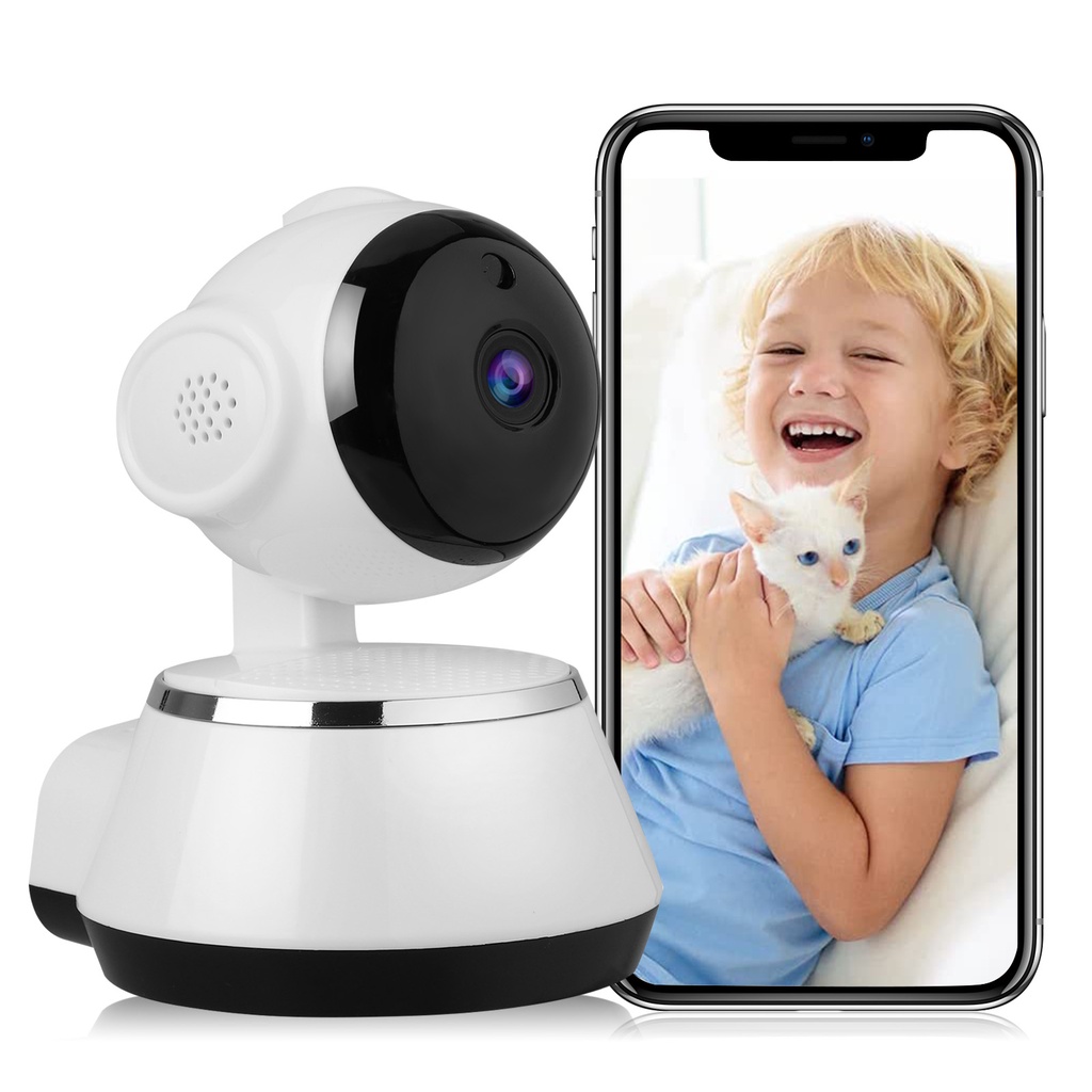 Camera Wifi V380 Pro HD1080p Siêu Nét, Camera Không Dây Xoay 360 độ, Tích Hợp Microphone Ghi Âm Thanh, Đàm Thoại 2 Chiều