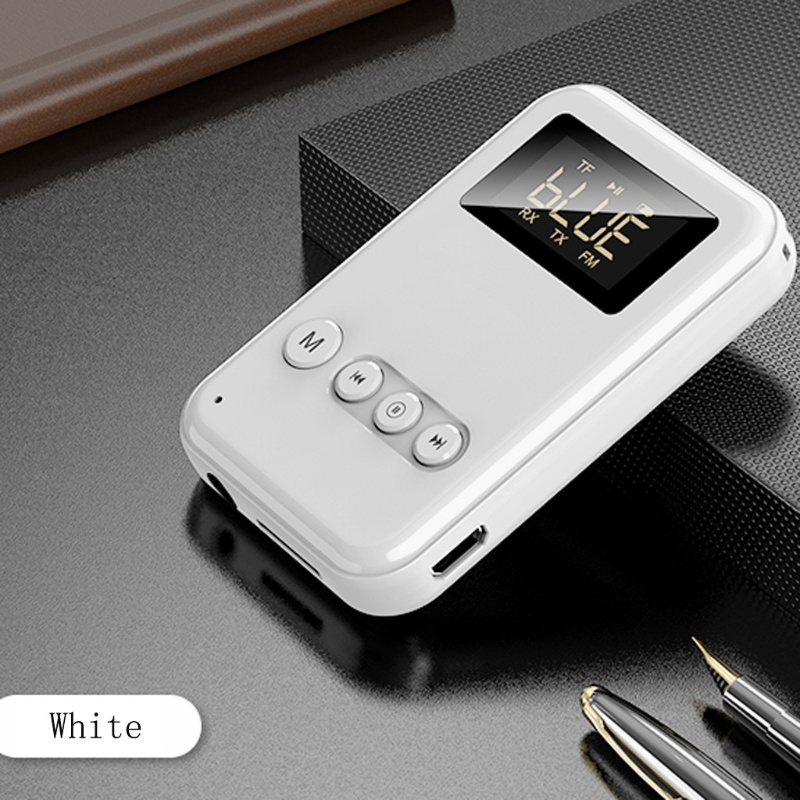 Thiết Bị Thu Phát Bluetooth 5.0 FM MP3 5 Trong 1 Có Màn Hình Hiển Thị Cho PC TV Xe Hơi