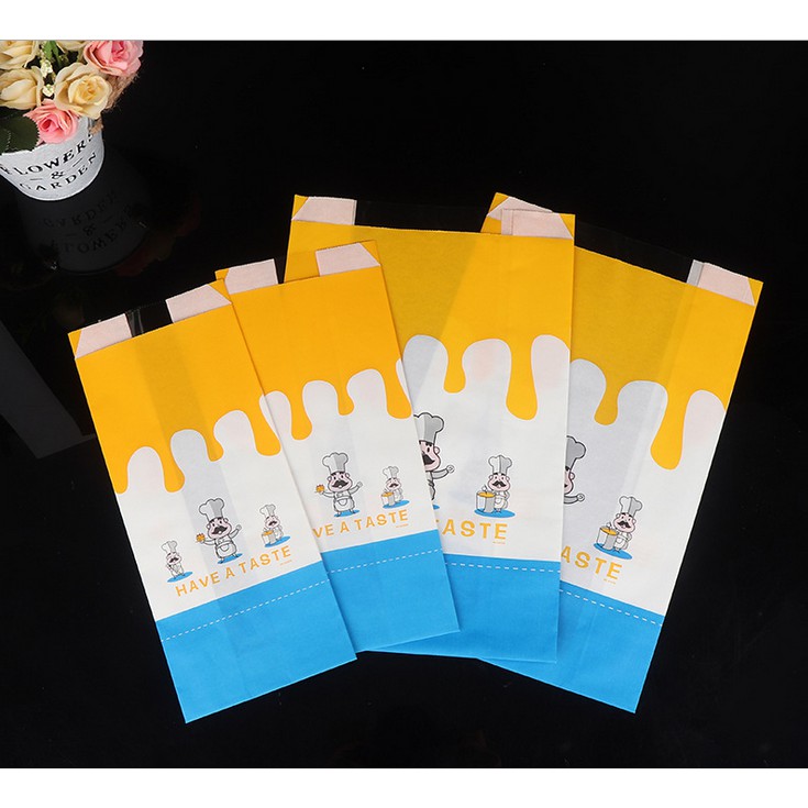 100 Túi bánh mì hoa cúc 3 ông đầu bếp size 12x9x30 và 21x9x33