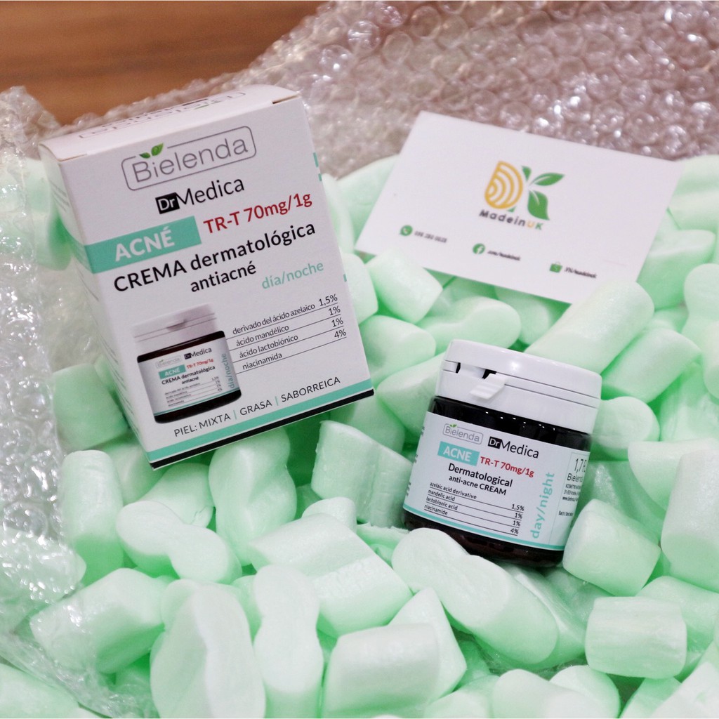 Kem Dưỡng Ẩm Giảm Mụn, Mờ Thâm Bielenda Dr Medica Anti-Acne Ba Lan