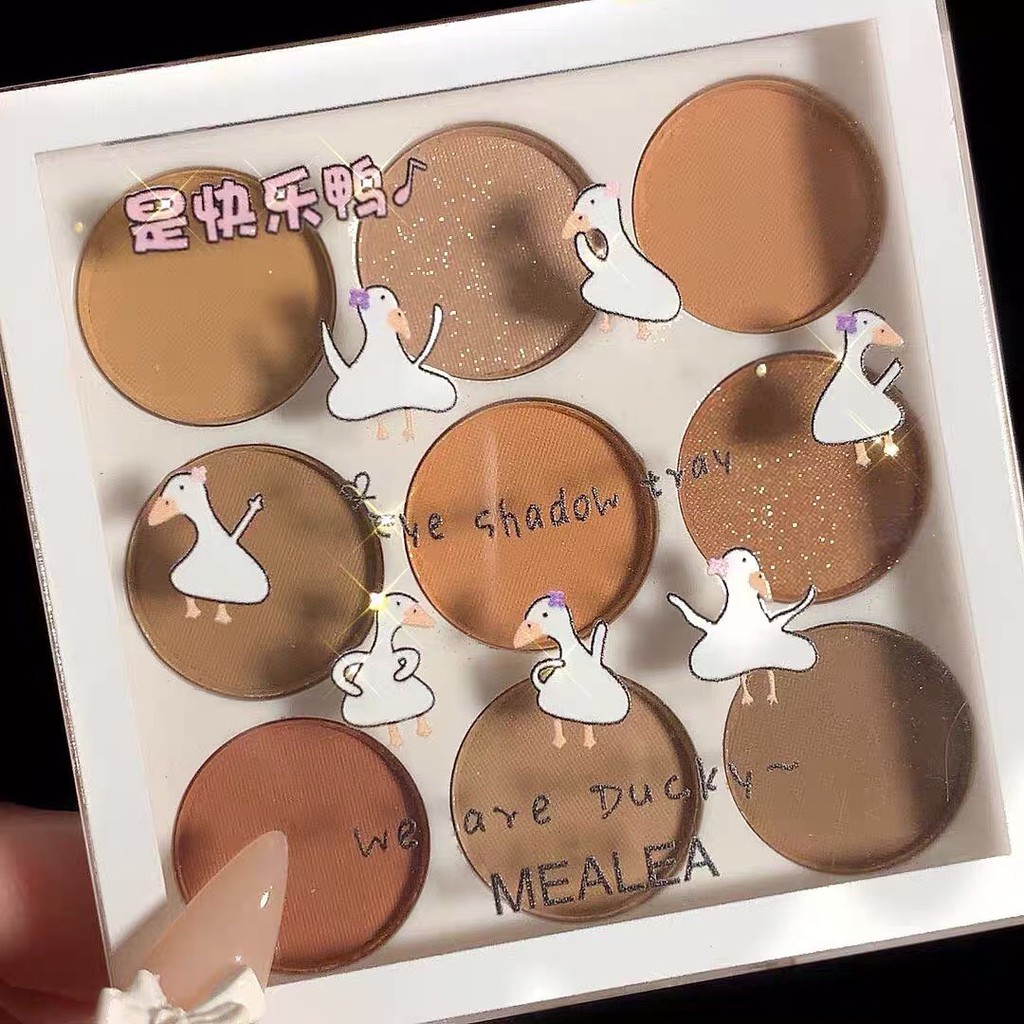 Bảng mắt Vịt trắng 9 màu MEALEA Eyeshadow Tray tone đất siêu hot trend MEAL02 | BigBuy360 - bigbuy360.vn