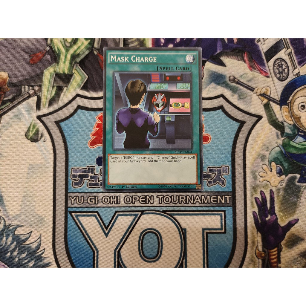 Thẻ bài Yugioh chính hãng Mask Charge - SDHS-EN021 - Common 1st Edition