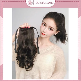 Tóc giả nữ buộc cột xoăn cao cấp ngắn 35cm kiểu dáng trẻ trung