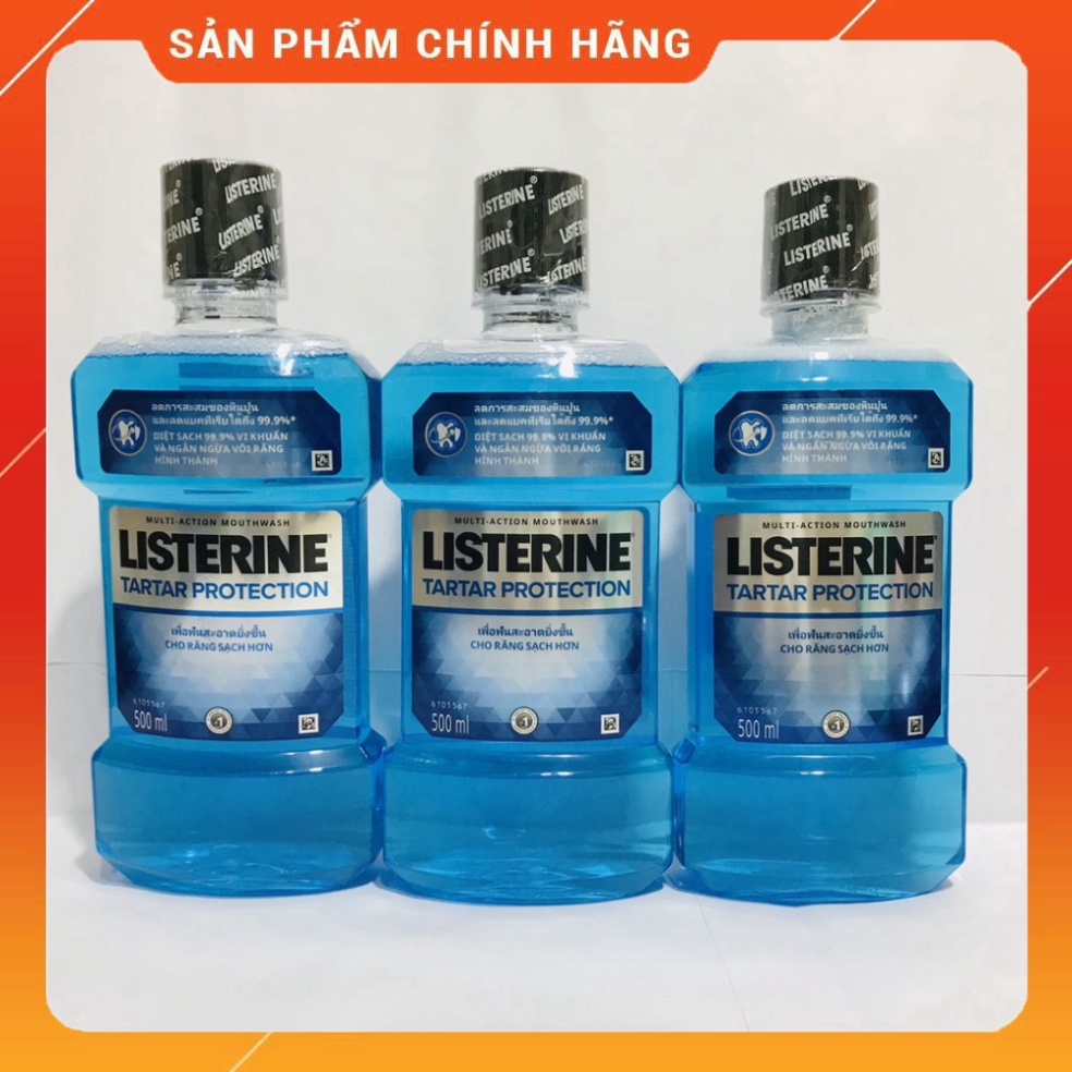 (250ML, 500ML-750ML) Nước súc miệng ngăn ngừa mảng bám Listerine Tarta