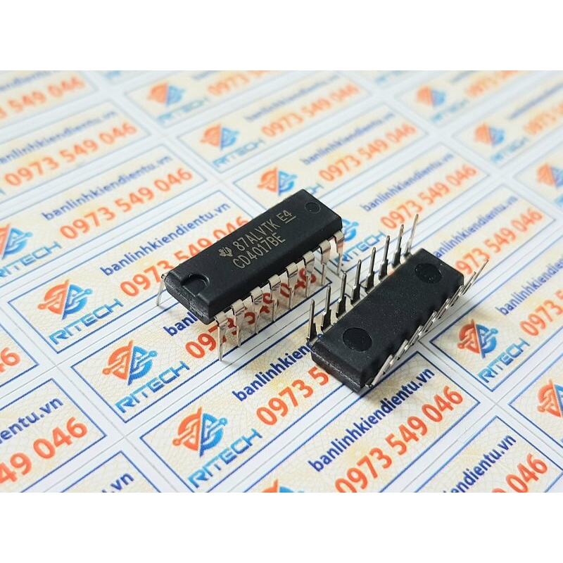 [Combo 5 chiếc] CD4017BE, CD4017BP, CD4017 DIP-16 Hàng xịn