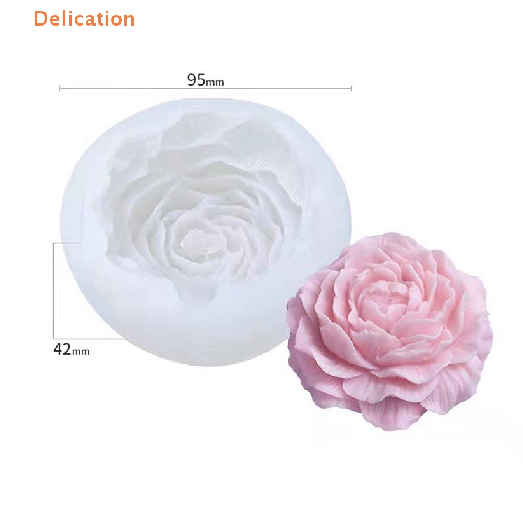 Khuôn Silicone Làm Bánh Hình Hoa Mẫu Đơn Lớn DIY