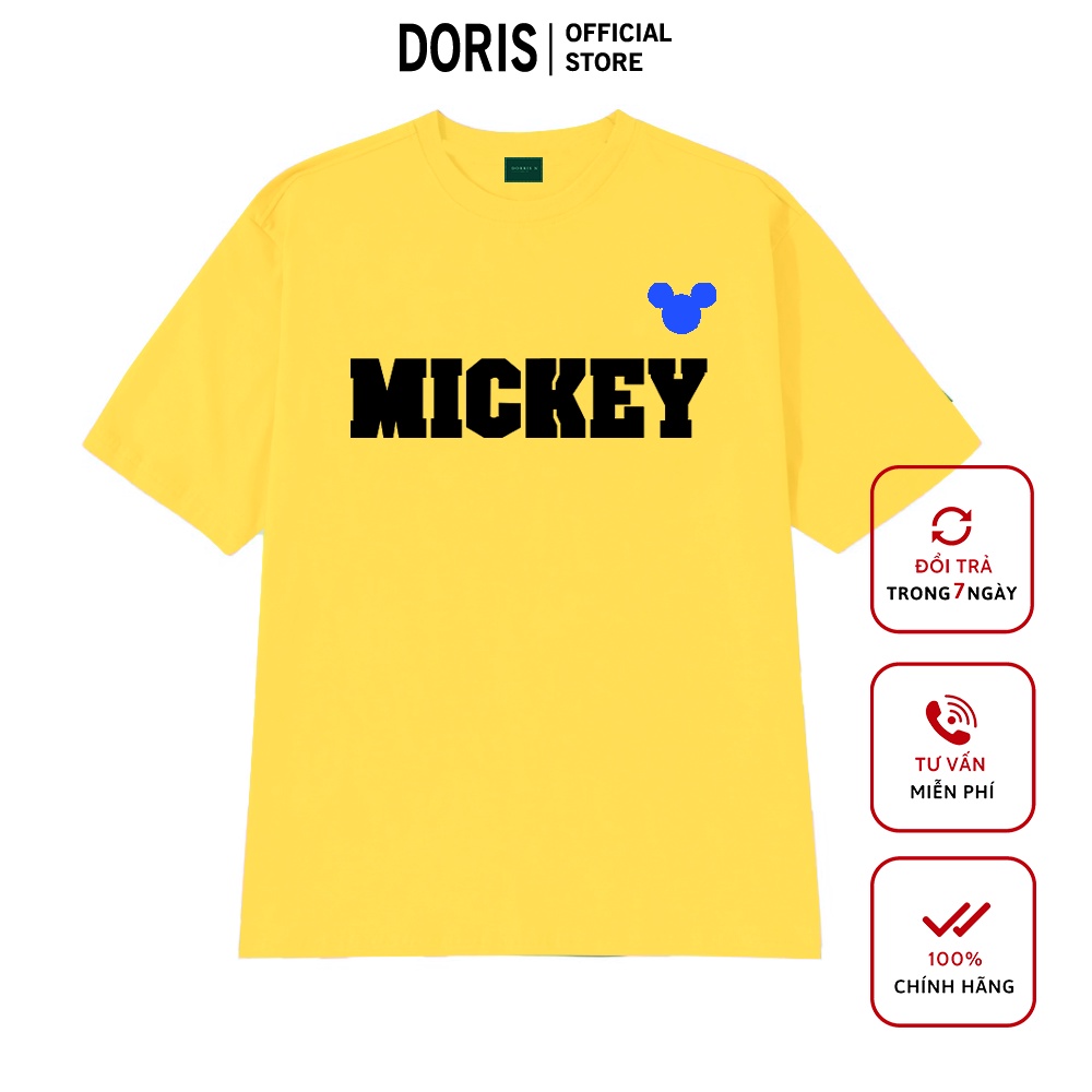 [Mã DORRT8250 giảm 250k] Áo thun MICKEY N091 chất liệu cotton 100% áo phông form rộng DORRIS N