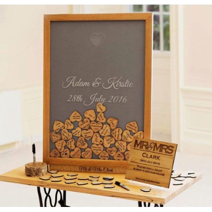 Hộp Thả Tim Dáng Chữ Nhật Thiết Kế Theo Yêu Cầu| Thao Wedding Guestbook