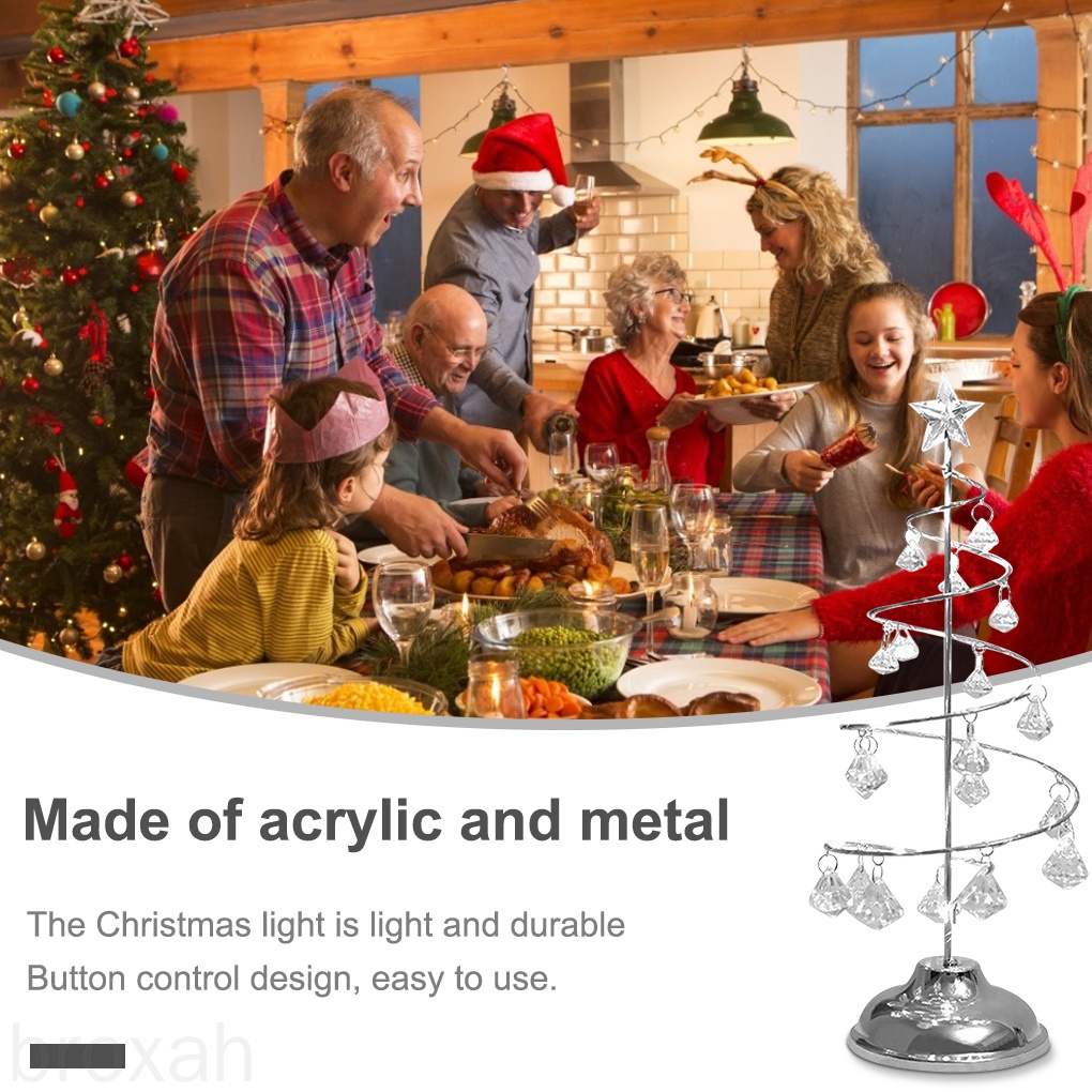 Đèn led hình cây thông bằng sắt và acrylic độc đáo trang trí lễ giáng sinh
