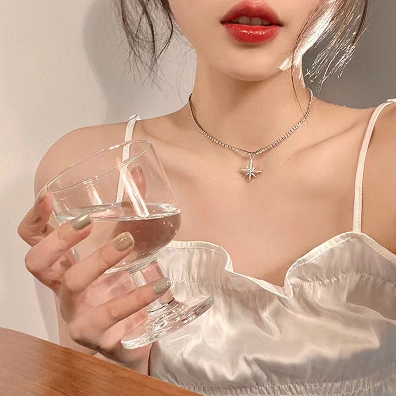 Vòng cổ nữ ngôi sao đính đá dây chuyền thời trang sức sg