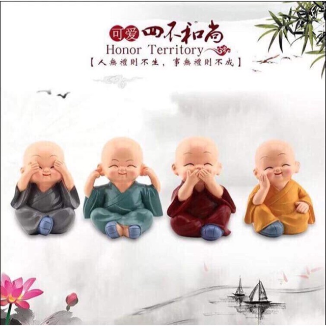 Bộ tứ may mắn bốn không Không nên nhìn, Không nên nói, Không nên nghe và Nên im lặng.