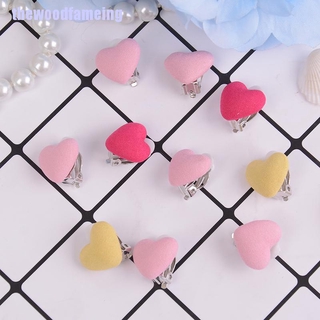 Khuyên Tai Nhựa resin Hình Trái Tim Dễ Thương Cho Bé Gái