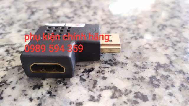 Đầu nối HDMI co góc chữ L dài, 90 độ chính hãng Unitek