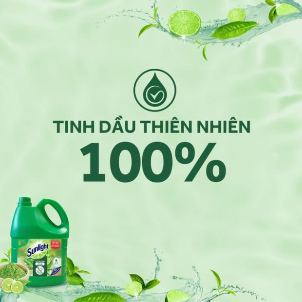 Nước rửa chén Sunlight Matcha Trà Nhật chai 3.6kg (MỚI)