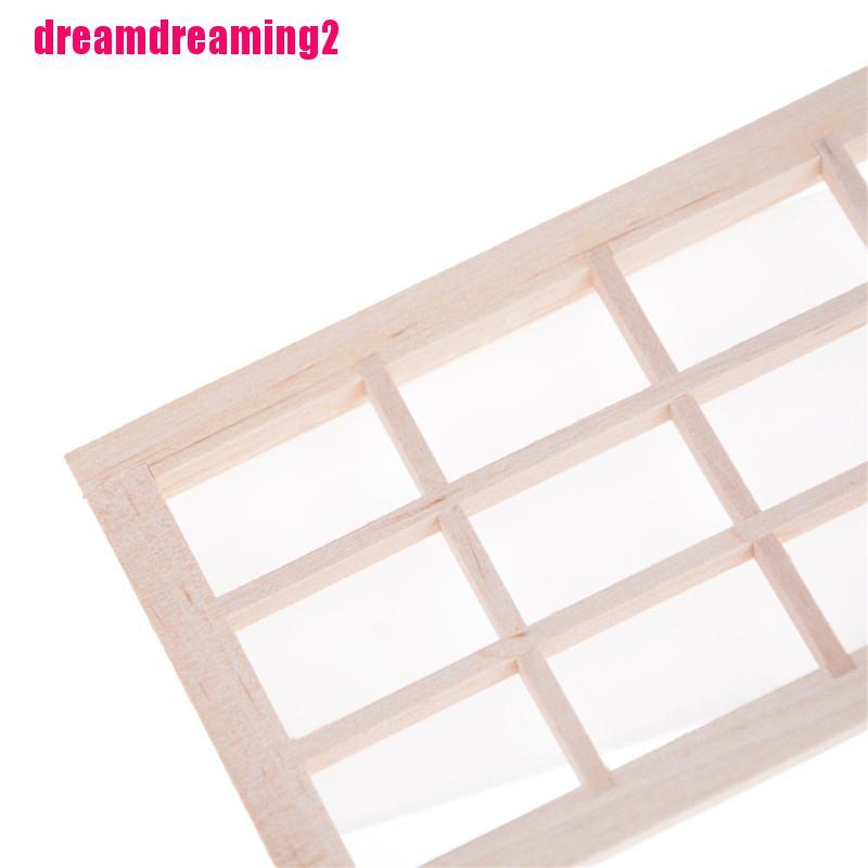 Khung Cửa Sổ Mini Bằng Gỗ Tỉ Lệ 1: 12 Dùng Trang Trí Nhà Búp Bê