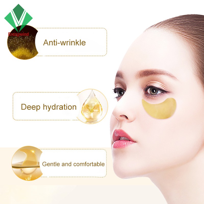 Set 60 miếng mặt nạ vàng xanh tảo biển mắt chống lão hóa dưỡng ẩm cho mắt | BigBuy360 - bigbuy360.vn