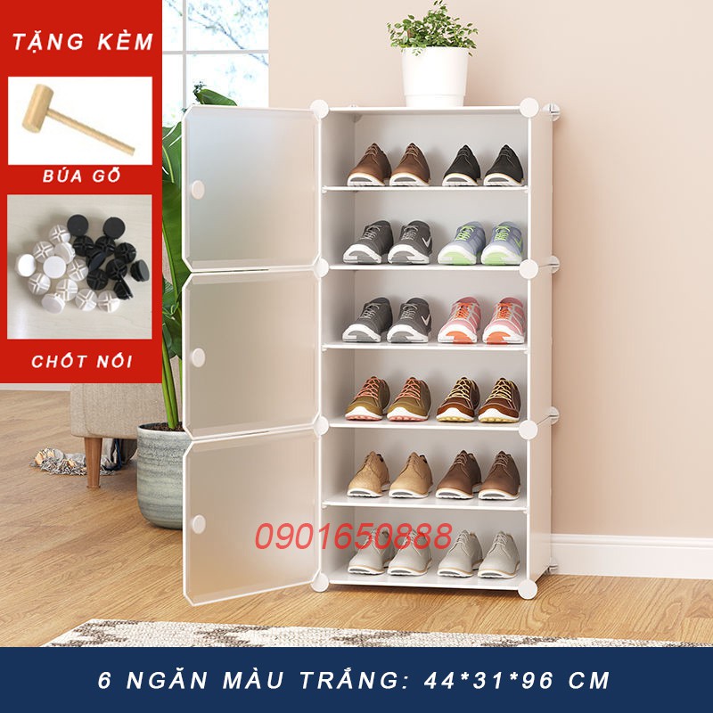 [TỦ GIÀY 6-8 NGĂN] Tủ nhựa đựng giày lắp ghép đa năng