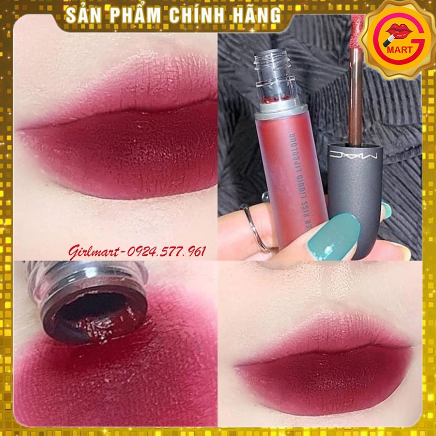 [SON CHÍNH HÃNG] Son Kem Lì MAC Powder Kiss Liquid 994 Make Love To The Camera - Màu đỏ rượu trầm