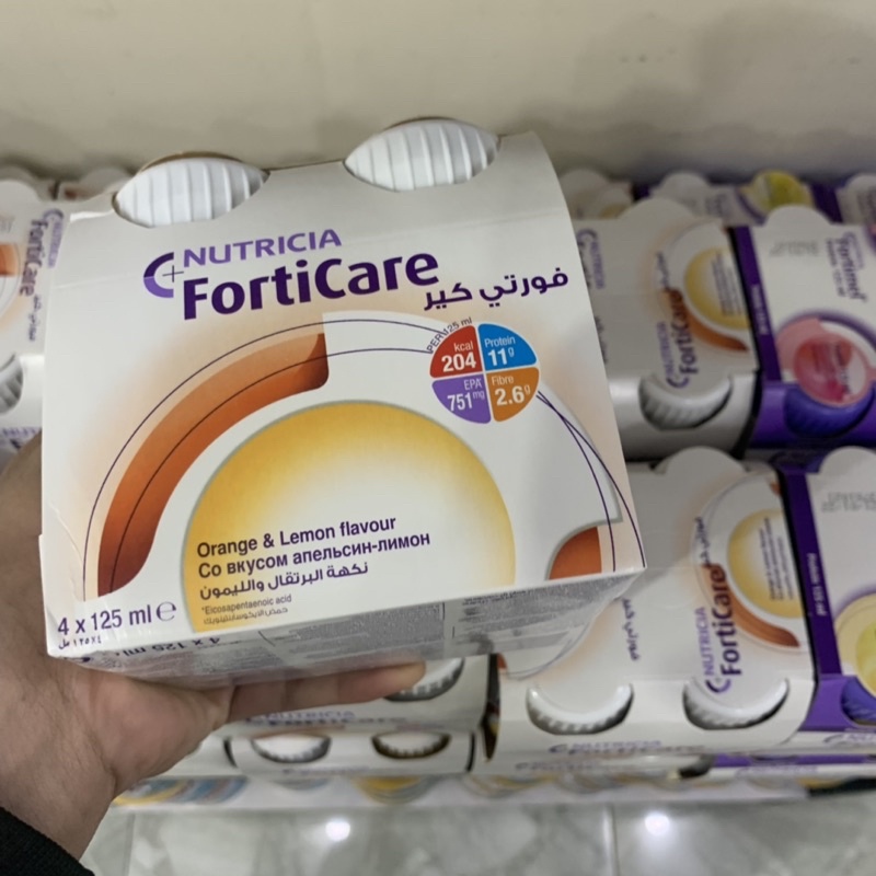 Sữa Nước Forticare Hà Lan  1 Lốc  vị cam chanh và capuchino