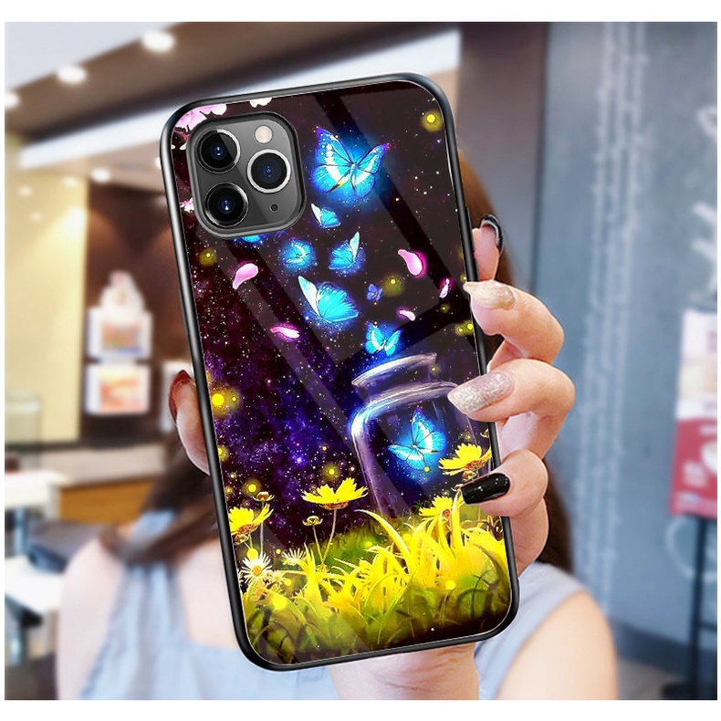 Ốp Lưng Iphone 11, 11 PRO ,11 Pro Max, 12, 12 PRO, 12 PRO MAX,12 MINI mặt kính cường lực cao cấp