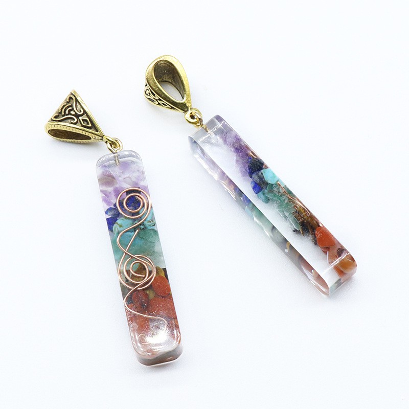 Mặt dây chuyền Orgonite Chakra Necklace 7 Luân Xạ Reiki