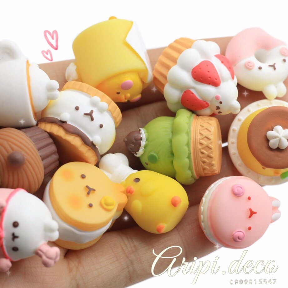 Charm hình bánh thỏ siêu xinh B2 /Nguyên liệu làm phụ kiện handmade vòng tay