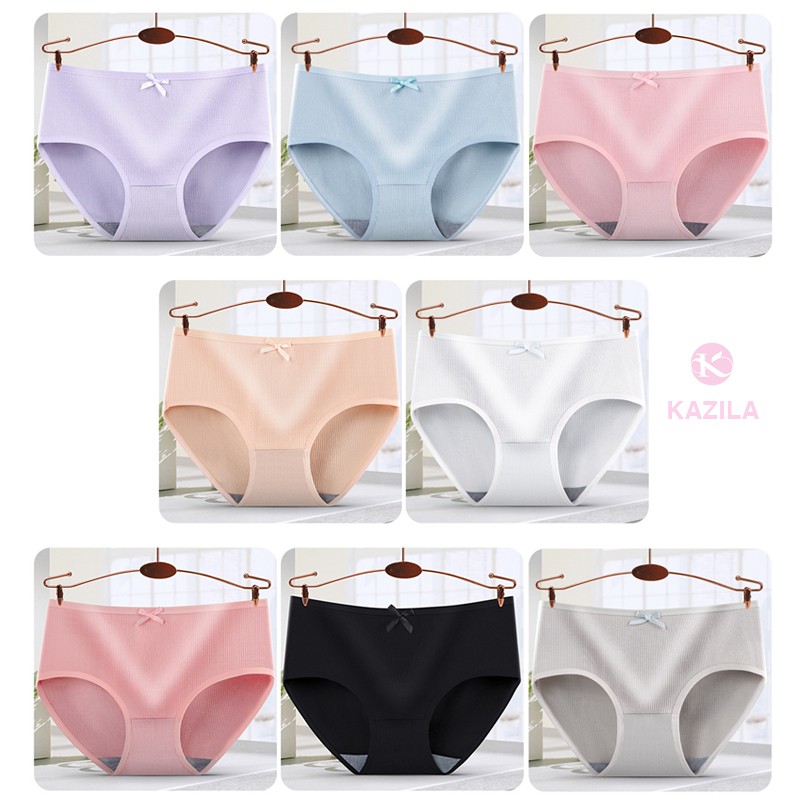 Quần lót nữ cotton cao cấp trơn kẻ sọc, quần lót cotton kháng khuẩn co giãn 4 chiều thoáng khí Kazila QLH79 | BigBuy360 - bigbuy360.vn