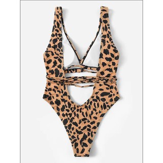 Đồ bơi bikini 1 mảnh da báo vàng