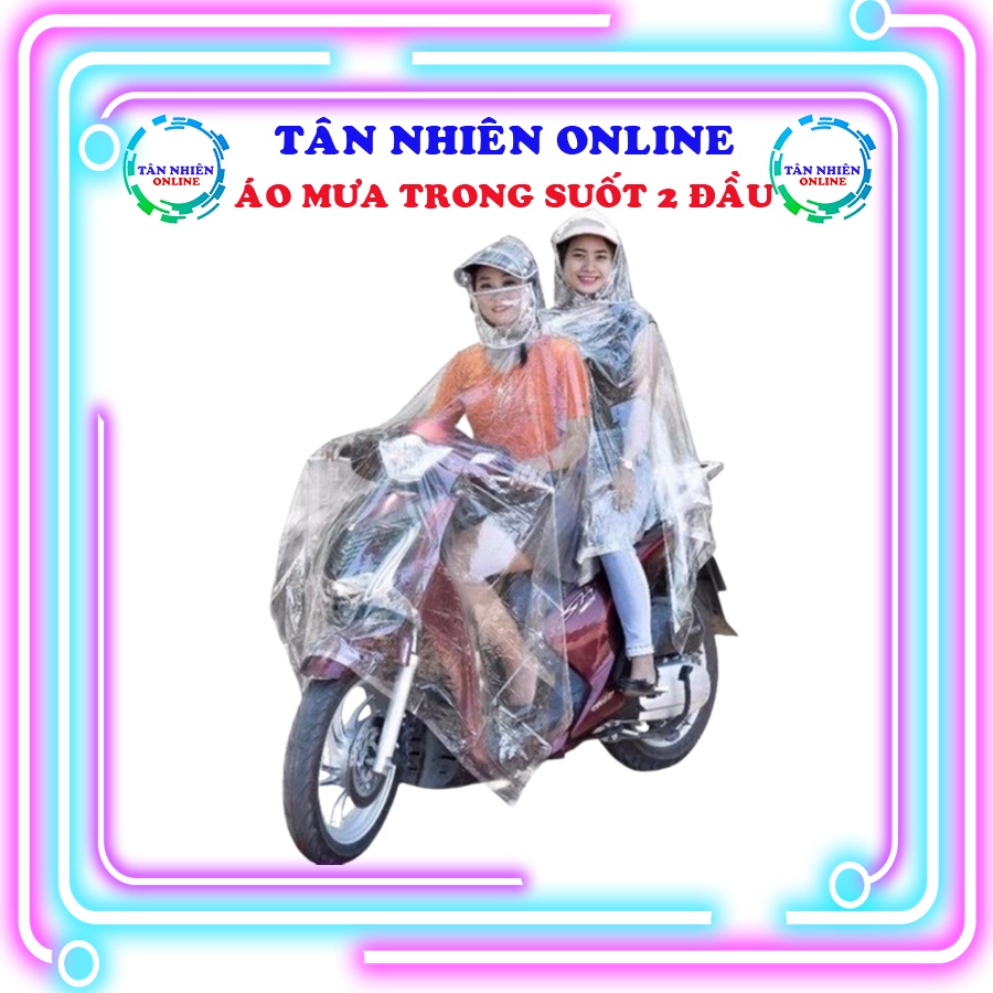 Áo mưa 2 đầu trong suốt Với trọng lượng nhẹ trong suốt  có khả năng chịu lực và không độc hại ,Kiều Tân Nhiên