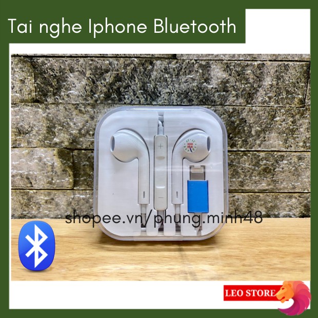 Tai nghe Iphone có dây jack lightning kết nối bluetooth - bảo hành 1 đổi 1- cam kết hình thật