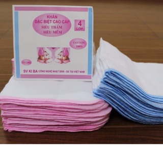 Sét 10 khăn sữa 4 lớp kiba