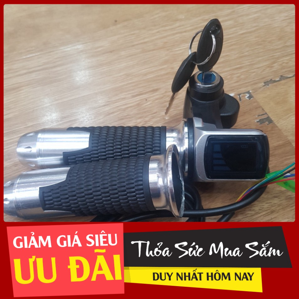 [GIÁ SỈ] Tay Ga Xe Đạp Điện Có Ổ khóa Báo Bình MS 001 ĐẠI KA STORE