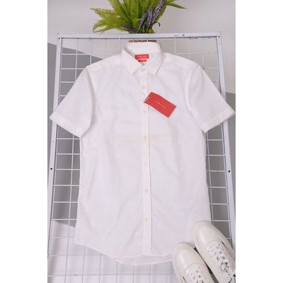 Áo sơ mi nam tay ngắn Zara màu trơn dáng slim fit