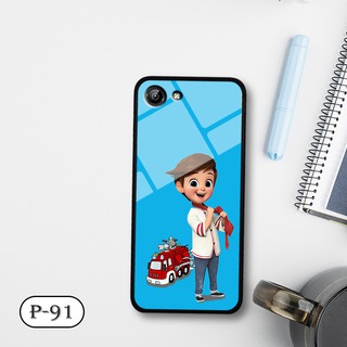 Ốp lưng kính 3D Oppo A83-cute