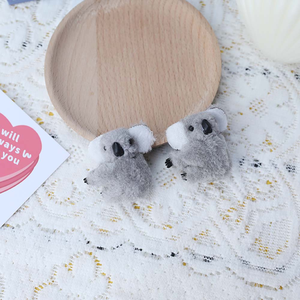 Kẹp Tóc Hình Gấu Koala Nhồi Bông Dễ Thương Nhiều Màu Sắc Phong Cách Hàn Quốc Cho Nữ
