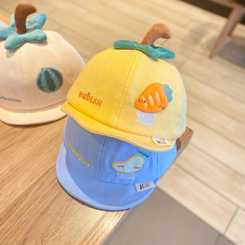 Mũ Lưỡi Trai Vải Mềm In Hình Trái Cây Dễ Thương Dành Cho Bé