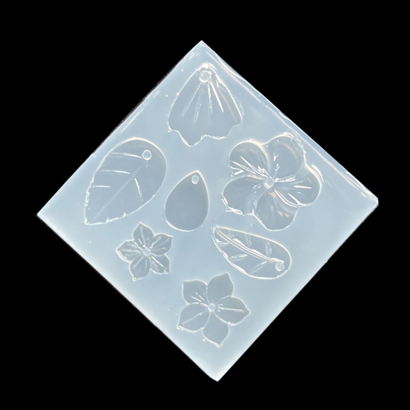 Khuôn Silicone Làm Mặt Trang Sức Hình Hoa Lá DIY