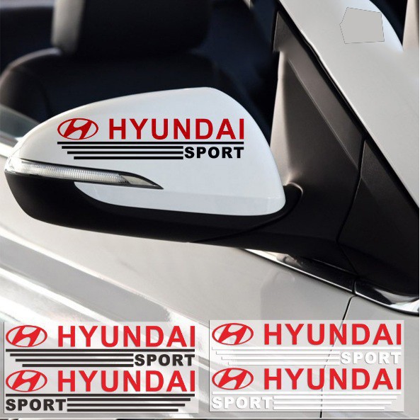 Tem Decal tên hãng xe dán gương chiếu hậu ô tô Chevrolet-Ford-Honda-Hyundai-Kia-Mazda-Mitsubishi-Nissan-Peugeot-Toyota