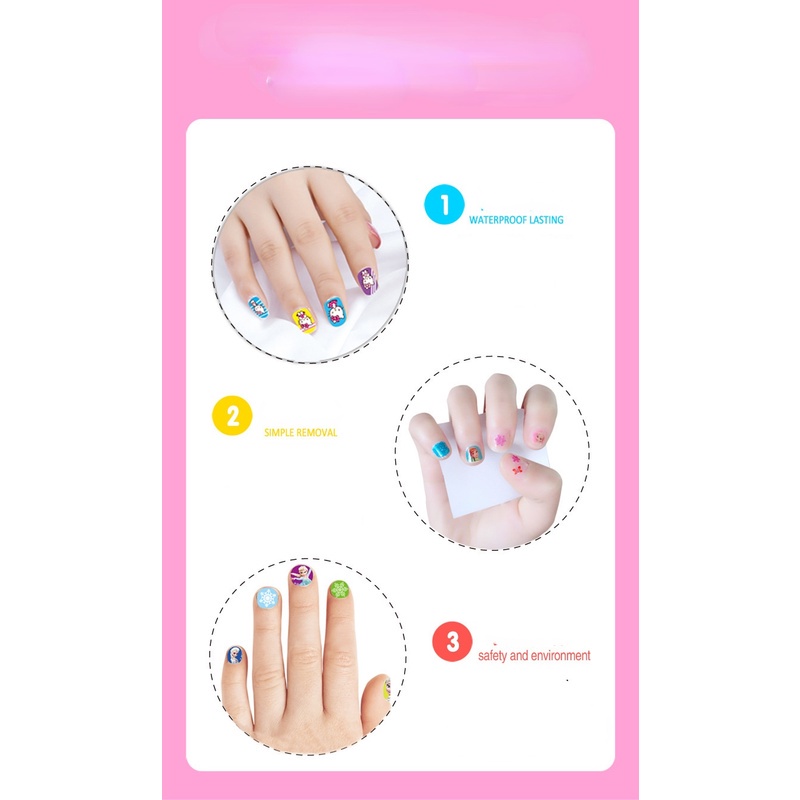 Tờ nhãn dán 100 hình trang trí móng tay hoạt hình disney