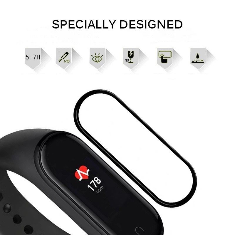 Miếng Dán Bảo Vệ Màn Hình Cho Đồng Hồ Thông Minh 3D Screen Protective Film for Xiaomi Mi band 4 5 6 Smart Watchband Amazfit Band 5 Soft Full Cover Screen Protector for Miband 4 5 6