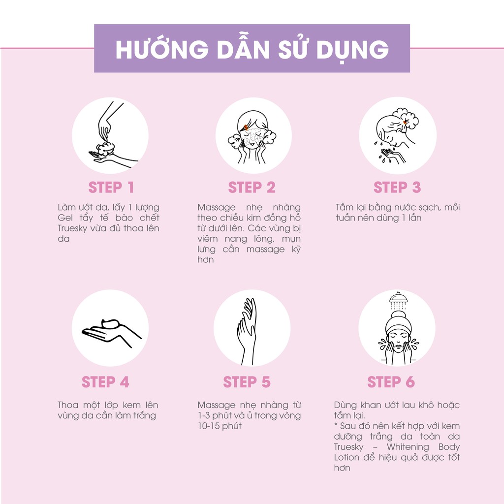 Combo tắm trắng toàn thân Truesky hương nước hoa Pháp gồm 1 chai ủ trắng 100ml & 1 chai dưỡng trắng Lavender100ml | BigBuy360 - bigbuy360.vn