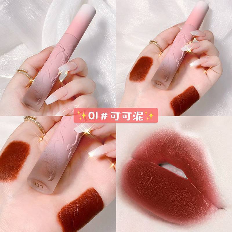 Son Kem Maffick Tông Nhung Lì Chống Nước Lâu Trôi Hình Nơ Dễ Thương 6 Màu Tùy Chọn Cho Bạn Gái