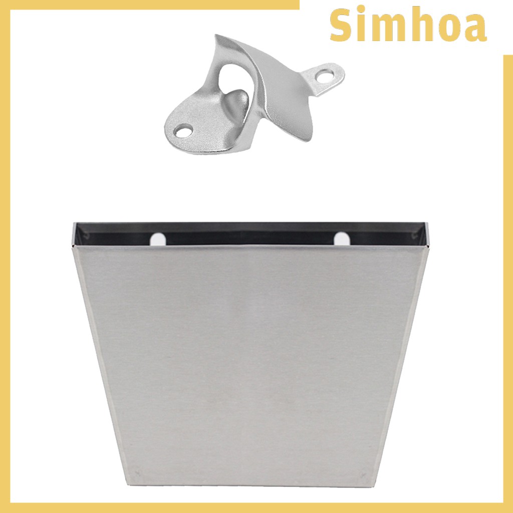 [SIMHOA] Club Retro Wall Mounted Bottles Opener with White Cap Barrel Holder Present