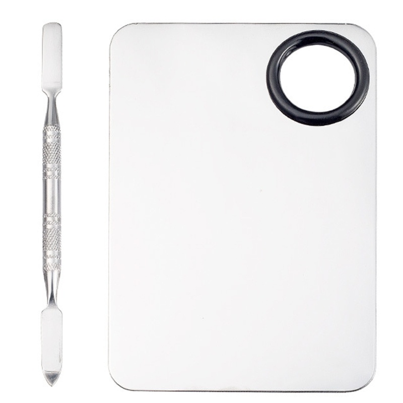 Đĩa Trộn Màu Nước Trang Điểm Móng Nghệ Thuật Chuyên Nghiệp Kèm Thanh Inox