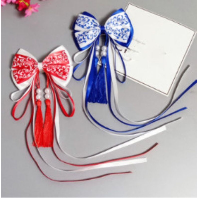 5m ruy băng họa tiết làm nơ cổ trang