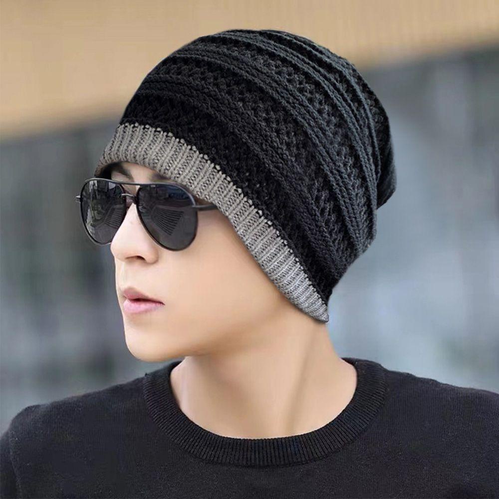 Mũ Beanie Dệt Kim Màu Trơn Dễ Thương Cho Nữ