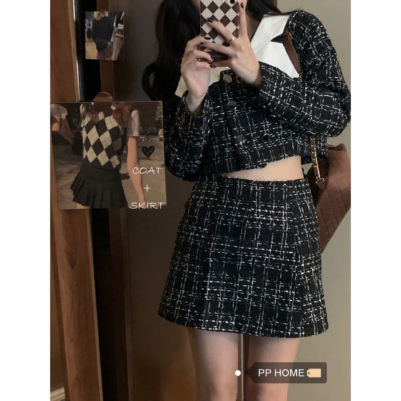 Set tiểu thư chất vải dạ tweed dày dặn cực đẹp ảnh thật cuối