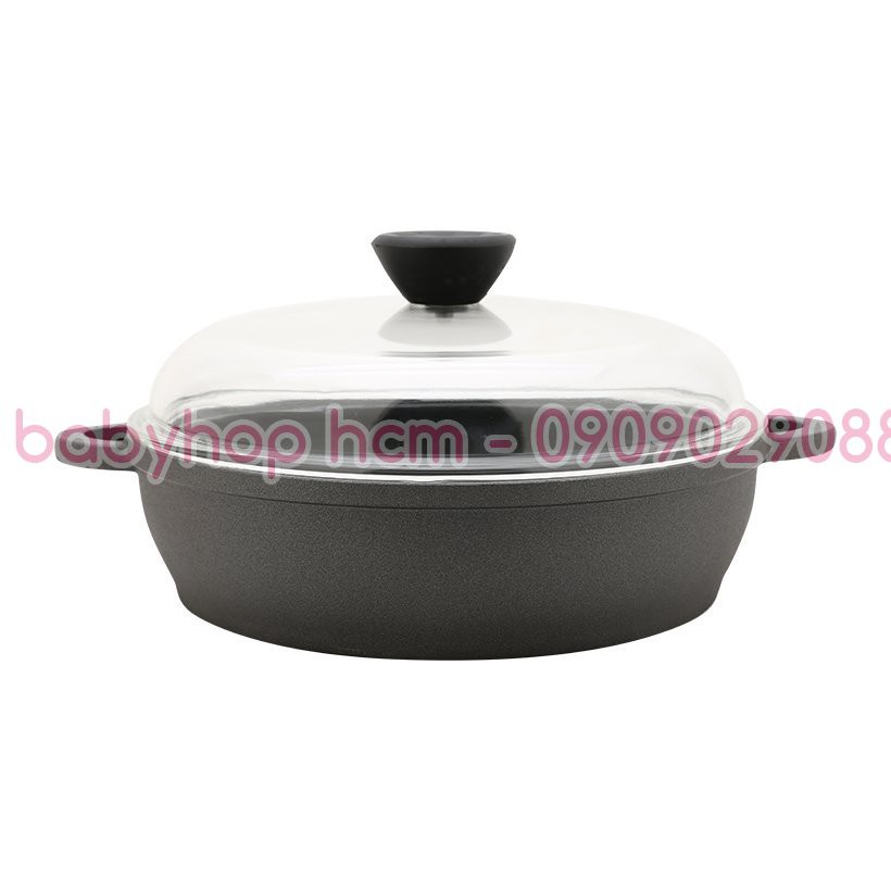 Nồi cao cấp Two Hands Duro Dutch Oven 24cm hai tay cầm, có nắp thủy tinh, bếp từ GTD1241-IH